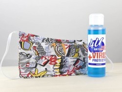 SET: 1 ks ochranné rúško + 100 ml antibakteriálny gél
